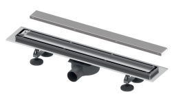 TECElinus Комплект дренажного канала с основой для плитки "tile" и панель “steel”, 0,8 л/с, 900 мм мини 1