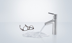 HANSGROHE Talis S Смеситель для раковины 100, однорычажный, со сливным гарнитуром, хром мини 3 5