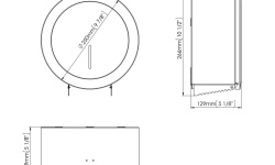 MEDICLINICS Диспенсер туалетной бумаги для промышленных рулонов (300 м) , Ø250x129 мм, черный мини 3 2