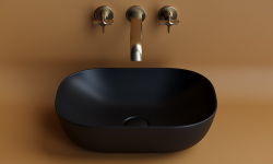 CERAMICANOVA Element Раковина накладная, 460x330x135 мм, черный матовый мини 3 4