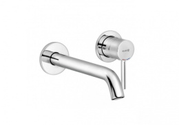 KLUDI BOZZ Внешняя часть смеситель из стены для раковины, излив 230 мм, хром 