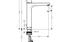 HANSGROHE FOCUS Смеситель для раковины, однорычажный, с ДК, хром мини 3 3