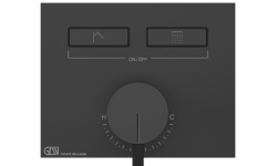 GESSI HI-FI MIXER Внешняя часть однорычажного смесителя 2 режима, с кнопками вкл/выкл, Black XL мини 1