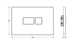ART CERAM А16 Клавиша двойного смыва для унитаза, Chrome мини 3 3