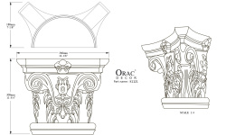ORAC ДЕКОРАТИВНЫЙ ЭЛЕМЕНТ 360х360х300 мини 3 3