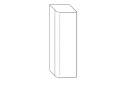 BURG B.ME Пенал подвесной, 350х355хH1160 мм, левый, F5981 White Matt