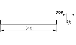 KEUCO REVA Полотенцедержатель, неповоротный, вылет 340 мм, хром мини 3 2
