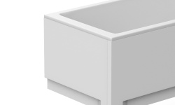 WHITECROSS Экран боковой левый 70х57 см, Белый мини 1