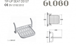 GLOBO Складное сиденье, размер 43x36 см, белый мини 3 2