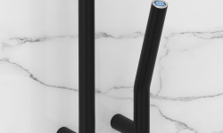 СУНЕРЖА Локон Полотенцесушитель (электрика), 1600х125 мм, правый, Матовый чёрный мини 3 7