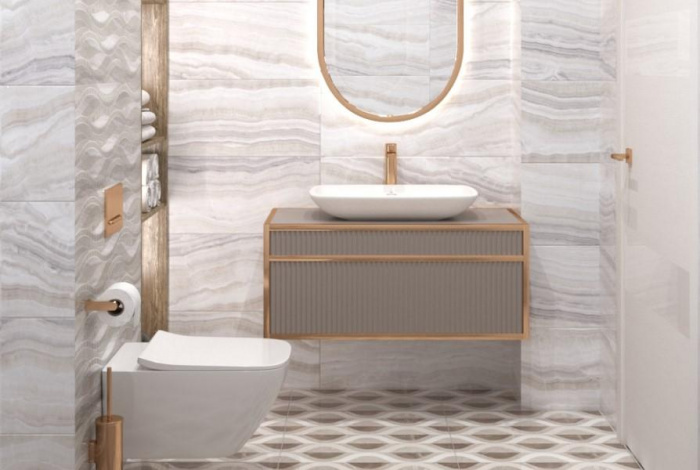 Мрамор с нежным золотом