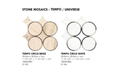 LANTIC TEMPO CIRCLE WHITE 29.9х29.9 G-146 мини 3 4