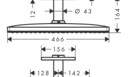 HANSGROHE Rainmaker Select Верхний душ 460 1jet EcoSmart 9 л/мин с потолочным держателем, белый/хром мини 3 3