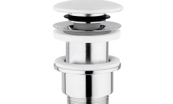 GLOBO Донный клапан для раковины без перелива, керамическая крышка, белый глянцевый мини 1