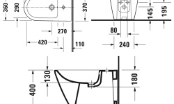 DURAVIT D-Neo Биде напольное, 370x650 мм, белый мини 3 3