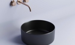 CERAMICANOVA Element Раковина накладная 358х358х137 мм, черный матовый мини 3 2