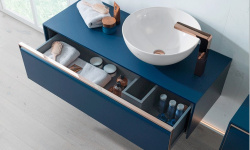 NOKEN LOUNGE Высокий смеситель для раковины каскадный, без ДК, 8 л/мин, медь мини 3 4