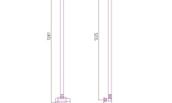СУНЕРЖА Лайк EU50 Полотенцесушитель (вода), 1200x50 мм (н), хром (Без покрытия) мини 3 3