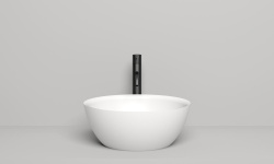 Salini ALDA 02 Раковина накладная 425х425х155 мм, без перелива, БЕЗ ДК, S-Stone - белый матовый мини 3 3