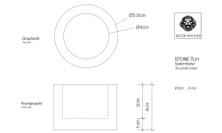 DW STONE TLH Подсвечник, Ø5,5 см, Н4 см, Белый мини 3 2