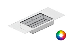 BRENTA PRIME Раковина интегрированная из керамогранита без слива 50x38 см, BXX керамогранит мини 1