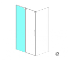 RADAWAY Espera KDJ front wall 550 L Неподвижное стекло, хром/прозрачное