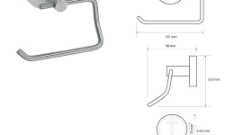 BEMETA NEO Держатель запасного рулона, левый, 135x120x90 мм, Stainless steel мини 3 2
