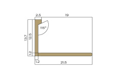 NEEXYDECOR профиль латунь полированная 12.5х2700 ( PVL03) мини 3 5
