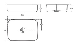 ALLEN BRAU FANTASY QUAD Раковина накладная на столешницу, без отверстий, 500х360 мм, белая мини 3 2