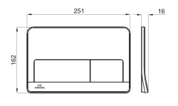 NOKEN FORMA Клавиша для двойного смыва, белый/хром мини 3 2