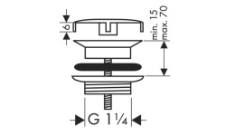 HANSGROHE Слив для раковины, незапираемый, матовый белый мини 3 2