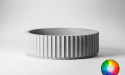 MIO River Раковина накладная круглая из бетона 398х398х110 мм, RAL мини 1