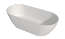 WHITECROSS Tawna Ванна отдельностоящая 180x80 см, интегрированный слив, Solid Surface белый матовый мини 1