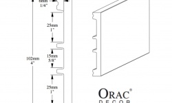 ORAC FLEX ПЛИНТУС 13х102х2000 мини 3 2