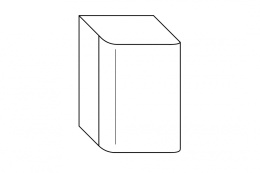 BURG B.ME Шкаф подвесной, 350х355хH520 мм, левый, F5981 White Matt/ручка G0126