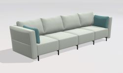 GAMADECOR FOLD S2 4 Диван на ножках в комплекте 354x108 см, Спецзаказ! мини 1