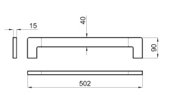 NOKEN URBAN C Держатель полотенец 50 см, черный мини 3 2