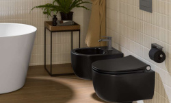 NOKEN ACRO COMPACT Унитаз подвесной RIMLESS 49 см, Matt black мини 3 4