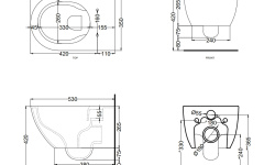 CIELO Enjoy Подвесной унитаз rimless 35x53x26,5h см, AN - Arenaria мини 3 2