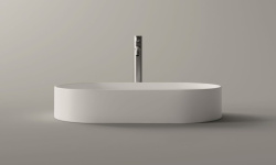 ALICE HIDE Раковина накладная овальная, 65х35 см, белый матовый мини 3 7