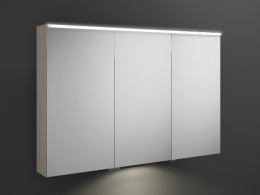 BURGBAD Зеркальный шкаф с горизонтальной LED подсветкой 4250K, 1200х800х170 мм, серый
