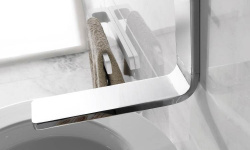 NOKEN LOUNGE Однорычажный настенный смеситель для раковины, каскадный излив, без ДК, 5,1 л/мин, хром мини 3 4