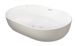 DURAVIT LUV Раковина накладная шлифованный низ, 600x400 мм, без перелива, белый/белый мини 1