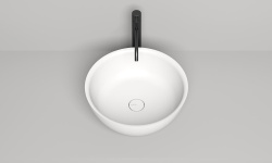 Salini ALDA 02 Раковина накладная 425х425х155 мм, без перелива, БЕЗ ДК, S-Stone - белый матовый мини 3 4