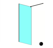 RADAWAY Modo New Black II 120 Душевое ограждение 1200хH2000 мм, черный/прозрачный