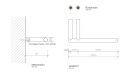 DW MK TPH1 Держатель туалетной бумаги, черный матовый мини 3 2