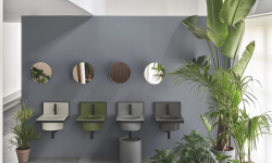 CIELO Elle Tonda Раковина керамическая с 1 отверстием 50x50x20h см, AG - Agave мини 3 4