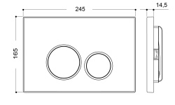 AQUEDUTO CIRCULO Панель смыва, 165х245х14,5 мм, хром мини 3 2