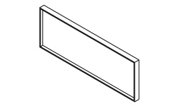 GAMADECOR Зеркало в алюминиевой раме, 90x36x4,5 см, черный мини 1