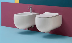 KERASAN FLO Унитаз подвесной 54 см, NORIM, белый мини 3 2